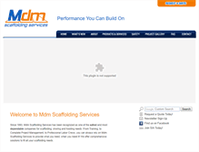 Tablet Screenshot of mdmscaffolding.com
